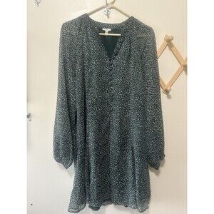 Joie Green And White Women’s Dress Size Medium Christmas Thanksgiving